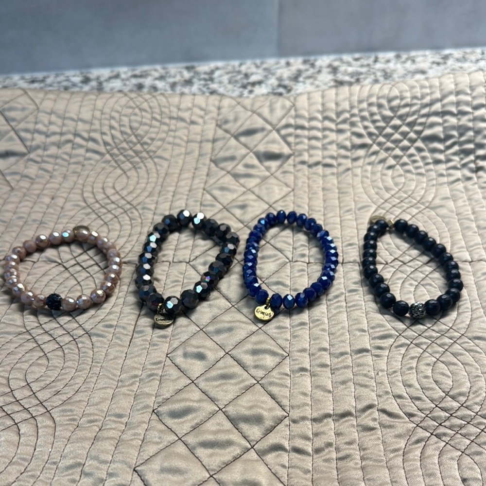 Chic Beaded Bracelet Set - Multicolor
